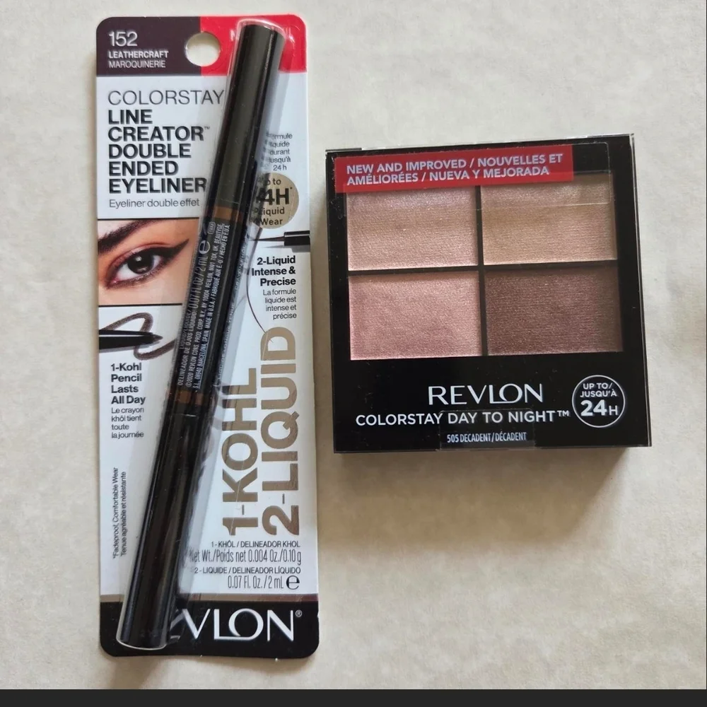 REVLON Colorstay double ended eyeliner & eyeshadow palette Rich Brown Colors NEW